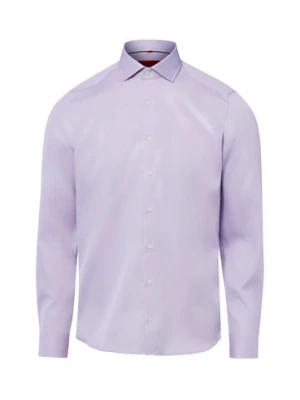 Finshley & Harding Męska koszula biznesowa - non-iron Mężczyźni Slim Fit Bawełna (100%) lila wzorzysty,