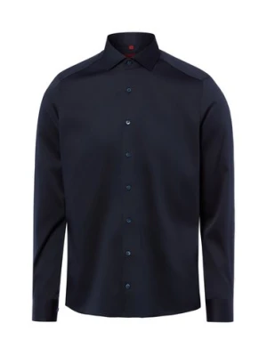 Finshley & Harding Męska koszula biznesowa - non-iron Mężczyźni Slim Fit Bawełna (100%) niebieski jednolity,