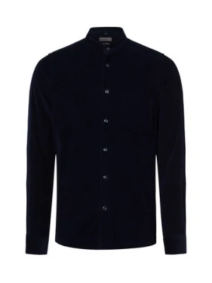 Finshley & Harding Męska koszula casual Mężczyźni Regular Fit Bawełna niebieski jednolity,