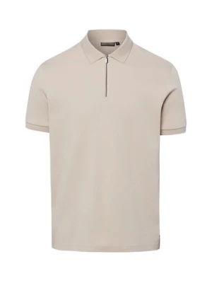 Finshley & Harding Męska koszulka polo Mężczyźni Bawełna (100%) beżowy jednolity,