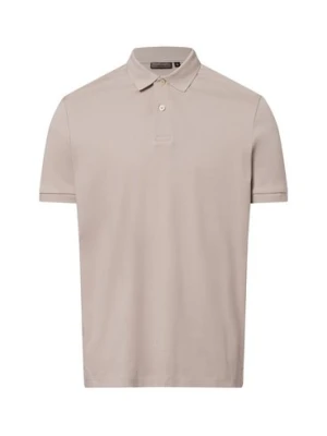 Finshley & Harding Męska koszulka polo Mężczyźni Bawełna beżowy jednolity,