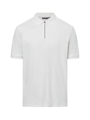 Finshley & Harding Męska koszulka polo Mężczyźni Bawełna biały jednolity,