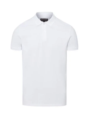 Finshley & Harding Męska koszulka polo Mężczyźni Bawełna biały jednolity,