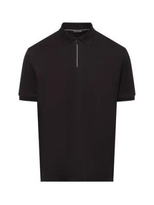 Finshley & Harding Męska koszulka polo Mężczyźni Bawełna czarny jednolity,