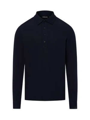 Finshley & Harding Męska koszulka polo Mężczyźni Bawełna niebieski jednolity,