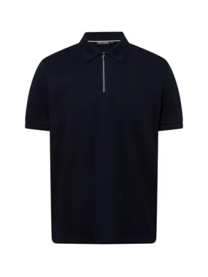 Finshley & Harding Męska koszulka polo Mężczyźni Bawełna niebieski jednolity,