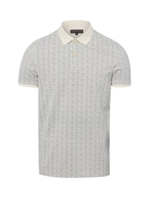 Finshley & Harding Męska koszulka polo Mężczyźni Bawełna szary wzorzysty,