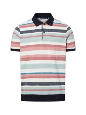 Finshley & Harding Męska koszulka polo Mężczyźni niebieski|różowy|biały w paski,