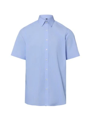 Finshley & Harding koszulka z krótkim rękawem Mężczyźni Modern Fit Bawełna (100%) niebieski