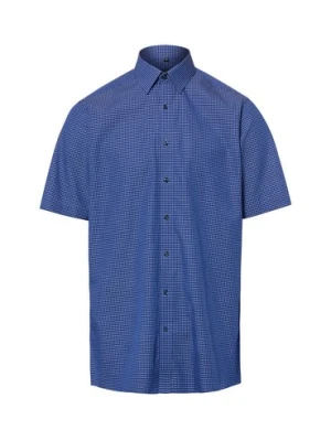 Finshley & Harding Męska koszulka z krótkim rękawem Mężczyźni Modern Fit Bawełna (100%) niebieski,
