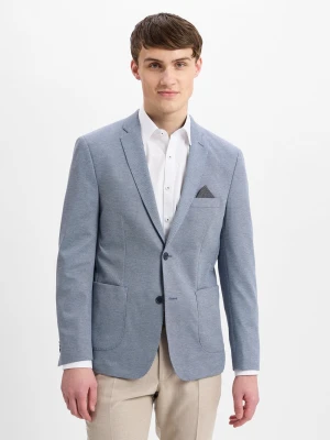 Finshley & Harding Męska kurtka casualowa - Maarten Mężczyźni Modern Fit niebieski marmurkowy,