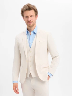 Finshley & Harding Męska kurtka modułowa Mężczyźni Slim Fit Sztuczne włókno beżowy,