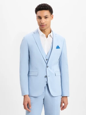 Finshley & Harding Męska kurtka modułowa - Oakland Mężczyźni Slim Fit niebieski marmurkowy,