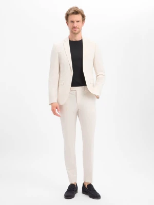 Finshley & Harding garnitur biznesowy Mężczyźni Slim Fit beżowy,