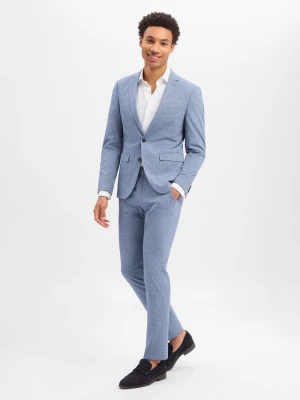 Finshley & Harding Męski garnitur biznesowy Mężczyźni Slim Fit niebieski,