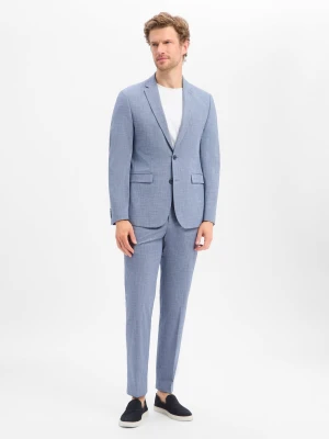 Finshley & Harding Męski garnitur Mężczyźni Modern Fit niebieski,