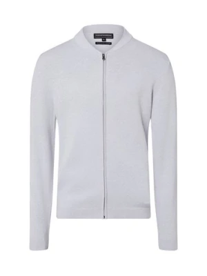 Finshley & Harding Męski kardigan z zawartością kaszmiru Mężczyźni Bawełna szary marmurkowy,