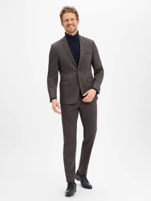 Finshley & Harding Męski kombinezon modułowy Mężczyźni Modern Fit szary|niebieski w kratkę,