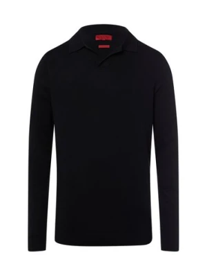 Finshley & Harding Męski sweter z dzianiny Mężczyźni Bawełna czarny,