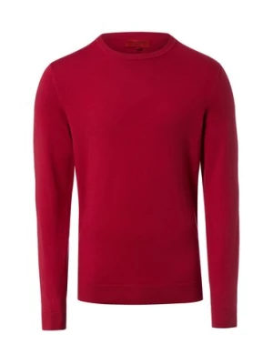 Finshley & Harding Męski sweter z dzianiny Mężczyźni Bawełna czerwony marmurkowy,