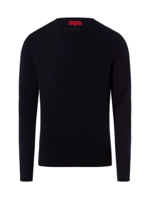 Finshley & Harding Męski sweter z dzianiny Mężczyźni Bawełna niebieski,