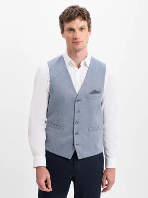 Finshley & Harding Męskie garnitury modułowe - Maxte Mężczyźni Modern Fit niebieski|szary wzorzysty,