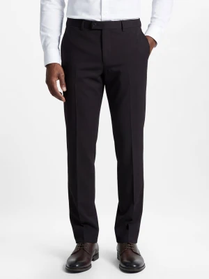Finshley & Harding Męskie spodnie garniturowe Mężczyźni Modern Fit czarny,