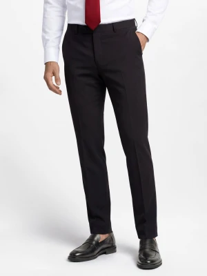 Finshley & Harding Męskie spodnie garniturowe Mężczyźni Regular Fit czarny,