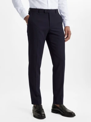 Finshley & Harding spodnie garniturowe Mężczyźni Regular Fit niebieski,