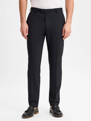 Finshley & Harding Męskie spodnie garniturowe - Mitch Mężczyźni Modern Fit niebieski jednolity,