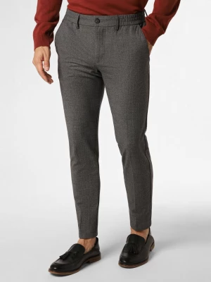 Finshley & Harding Męskie spodnie materiałowe Mężczyźni Sztuczne włókno szary wzorzysty,