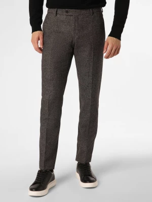 Finshley & Harding Męskie spodnie od garnituru modułowego Mężczyźni Modern Fit brązowy marmurkowy,
