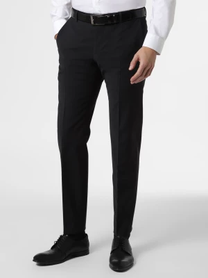 Finshley & Harding Męskie spodnie od garnituru modułowego Mężczyźni Modern Fit czarny jednolity,