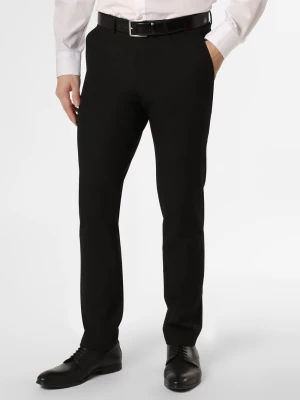Finshley & Harding Męskie spodnie od garnituru modułowego Mężczyźni Slim Fit czarny jednolity,