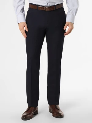 Finshley & Harding Męskie spodnie od garnituru modułowego Mężczyźni Slim Fit niebieski jednolity,