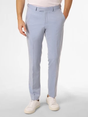 Finshley & Harding Męskie spodnie od garnituru modułowego Mężczyźni Slim Fit niebieski marmurkowy,
