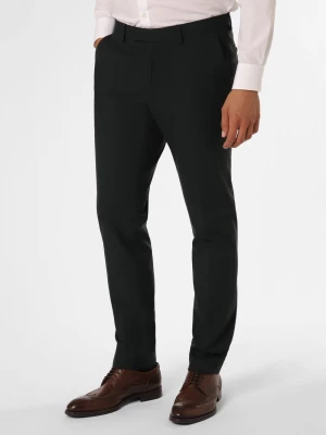 Finshley & Harding Męskie spodnie od garnituru modułowego Mężczyźni Slim Fit zielony jednolity,