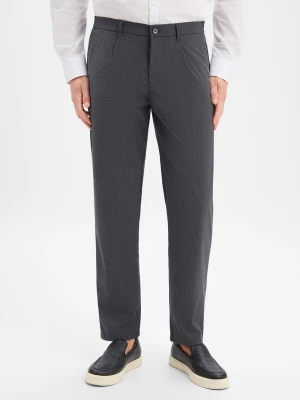 Finshley & Harding Męskie spodnie plisowane Mężczyźni Sztuczne włókno szary marmurkowy,