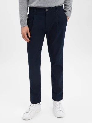 Finshley & Harding Męskie spodnie plisowane - Todd Mężczyźni niebieski jednolity,