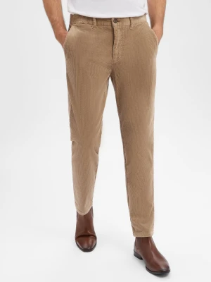 Finshley & Harding Męskie spodnie sztruksowe - Tyler Mężczyźni Bawełna beżowy jednolity,