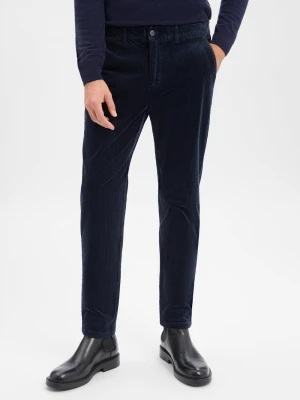 Finshley & Harding Męskie spodnie sztruksowe - Tyler Mężczyźni Bawełna niebieski jednolity,