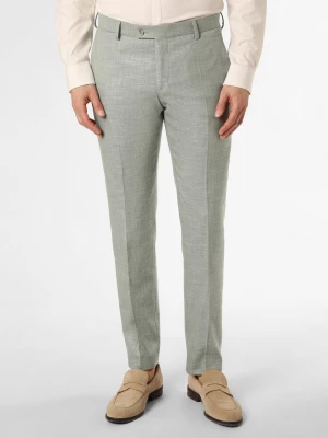 Finshley & Harding Spodnie - FHB-Mitch Mężczyźni Modern Fit zielony wypukły wzór tkaniny,