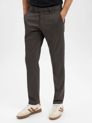 Finshley & Harding Spodnie Mężczyźni Modern Fit niebieski|szary w kratkę,