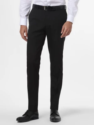Finshley & Harding Spodnie Mężczyźni Slim Fit czarny jednolity,