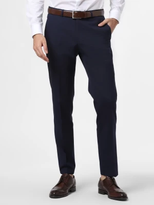 Finshley & Harding Spodnie Mężczyźni Slim Fit niebieski jednolity,