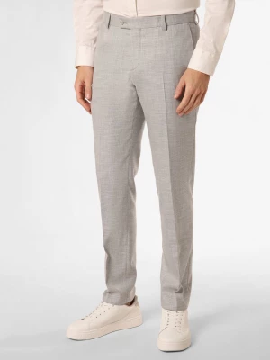 Finshley & Harding Spodnie - Mitch Mężczyźni Modern Fit szary wypukły wzór tkaniny,