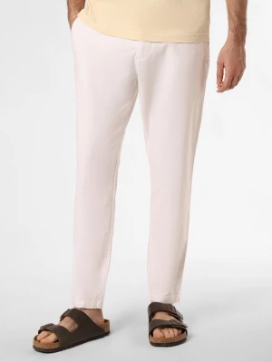 Finshley & Harding Spodnie z zawartością lnu - Riley Mężczyźni Bawełna biały jednolity,