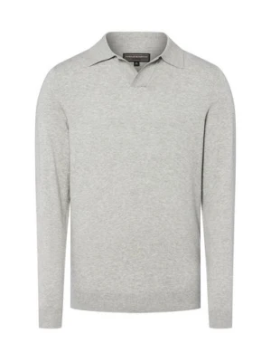 Finshley & Harding Sweter męski Mężczyźni Bawełna szary marmurkowy,