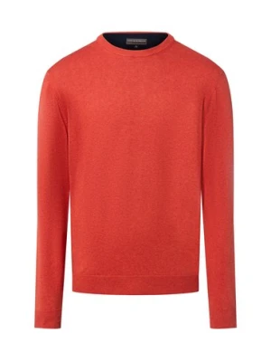 Finshley & Harding Sweter z dodatkiem kaszmiru Mężczyźni drobna dzianina czerwony|pomarańczowy marmurkowy,