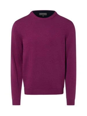 Finshley & Harding Sweter z zawartością kaszmiru Mężczyźni Bawełna wyrazisty róż marmurkowy,